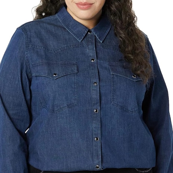 New Goodthreads Denim Button Down Long-Sleeve Shirt - Picture 5 of 10